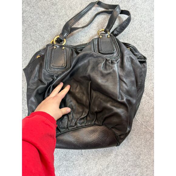 Miu Miu Shoulder Handbag Womens Black Leather 197 Hobo Classic - Picture 12 of 12